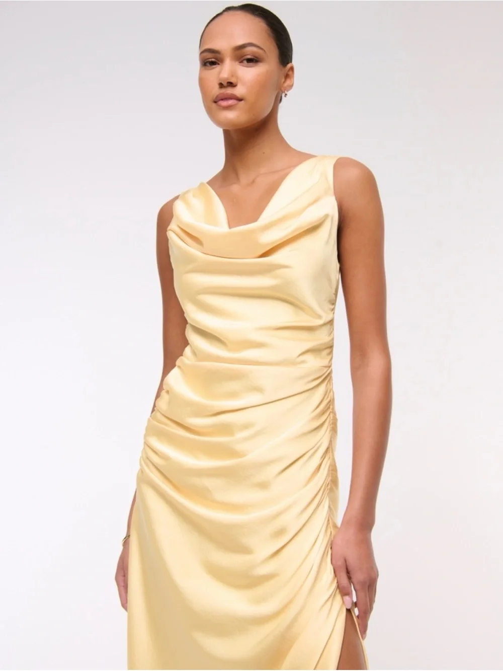 Abercrombie Satin Cowl Neck Maxi Dress